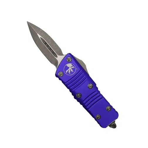 Microtech 238-10APPU Troodon Mini D/E OTF Automatic Knife Purple - Apocalyptic