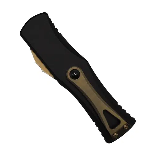 Microtech 702-15 Hera D/E Fully Serrated OTF Automatic Knife Black - Bronze