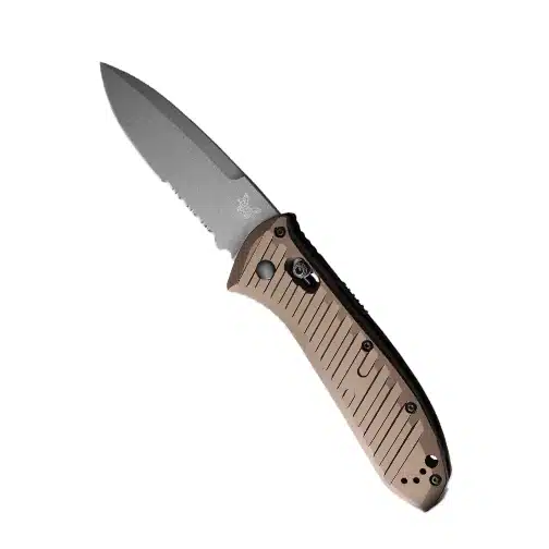 Benchmade 5700SGY-1 Presidio II S/E Partially Serrated Automatic Knife Burnt Bronze - Gray Coated