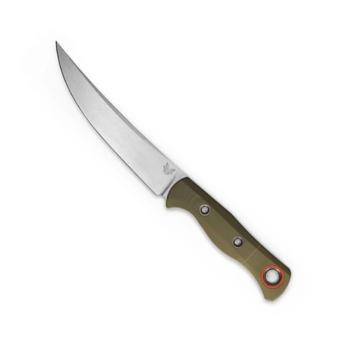 BENCHMADE 15500-3 MEATCRAFTER KNIFE S/E FIXED BLADE OD GREEN - STONEWASH