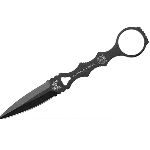 BENCHMADE 173BK MINI SOCP D/E FIXED BLADE KNIFE - BLACK