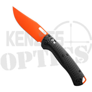 Benchmade 15535OR-01 Taggedout S/E Folding Knife Black Carbon Fiber - Orange