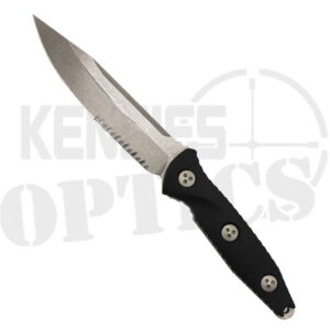 Microtech 113-11AP Socom Alpha Partially Serrated S/E Fixed Blade Knife Black - Apocalyptic