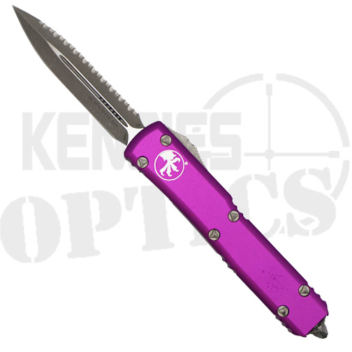 Microtech 122-12APVI Ultratech Fully Serrated D/E OTF Automatic Knife Violet - Apocalyptic
