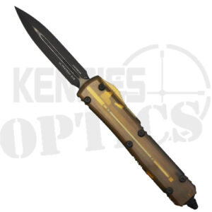 Microtech 122-1DLCTULS Ultratech Signature Series D/E OTF Automatic Knife Yellow & Black - Black