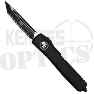 Microtech 123-3T Ultratech Fully Serrated T/E Automatic Knife Black - Black