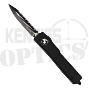 Microtech 147-3T UTX-70 D/E Fully Serrated OTF Automatic Knife Black - Black