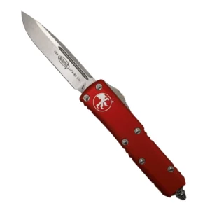 Microtech 231-10RD UTX-85 S/E OTF Automatic Knife Red - Stonewash