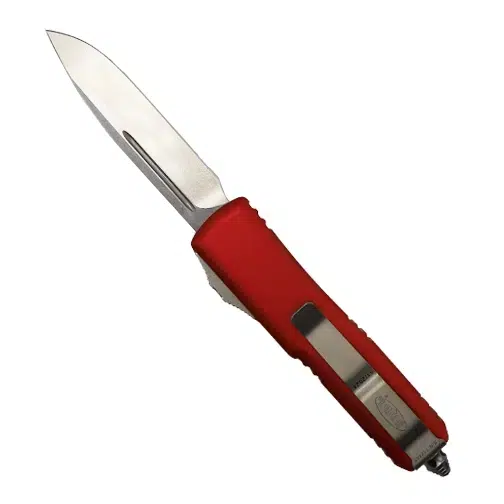 Microtech 231-10RD UTX-85 S/E OTF Automatic Knife Red - Stonewash
