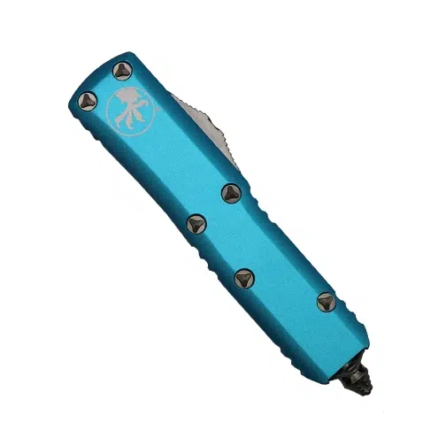 Microtech 232-5TQ UTX-85 Partially Serrated D/E OTF Automatic Knife Turquoise - Satin