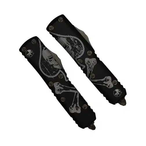 Microtech 719-1SETDCS Signature Series UTX-85 Hellhound & Warhound Combo Set - Death Card