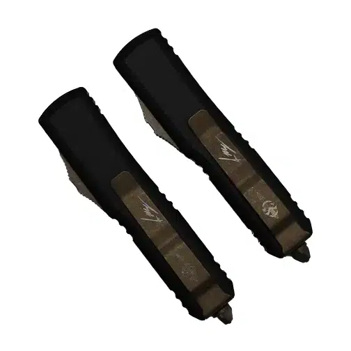 Microtech 719-1SETDCS Signature Series UTX-85 Hellhound & Warhound Combo Set - Death Card