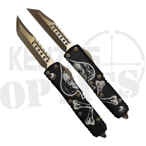 Microtech 719-1SETDCS Signature Series UTX-85 Hellhound & Warhound Combo Set - Death Card