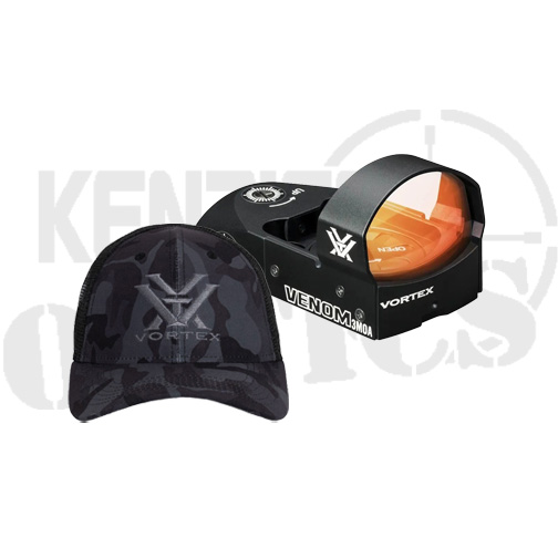 Vortex Venom 3 MOA Red Dot & Black Camo Logo Hat Bundle