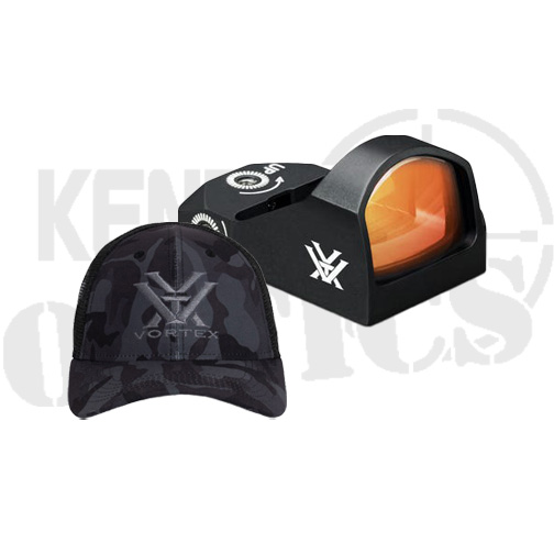 Vortex Viper 6 MOA Red Dot & Black Camo Logo Hat Bundle