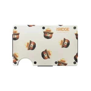 Ridge Wallet Smokey Bear Aluminum w/ Cash Strap & Money Clip