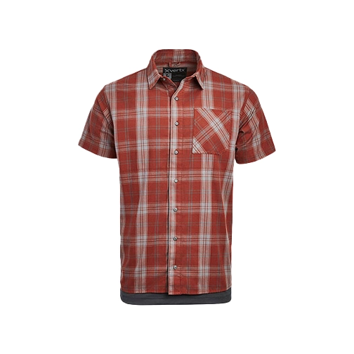 Vertx Guardian Stretch Short Sleeve Shirt - Mahogany Block Plaid