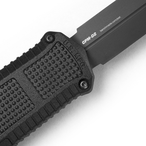 Benchmade 3370GY Claymore D/E OTF Knife Black Grivory - Black