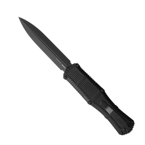 Benchmade 3370GY Claymore D/E OTF Knife Black Grivory - Black