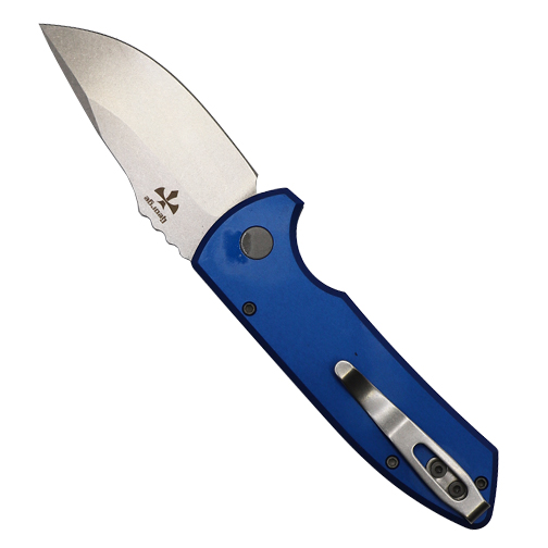 Pro-Tech Knives LG401 SBR S/E Automatic Folding Knife Blue - Stonewash