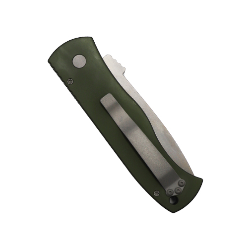 Pro-Tech Knives Shot Show 2024 Emerson CQC7 T/E Automatic Folding Knife Dark Green - Smoky Gray DLC