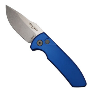 Pro-Tech Knives LG401 SBR S/E Automatic Folding Knife Blue - Stonewash