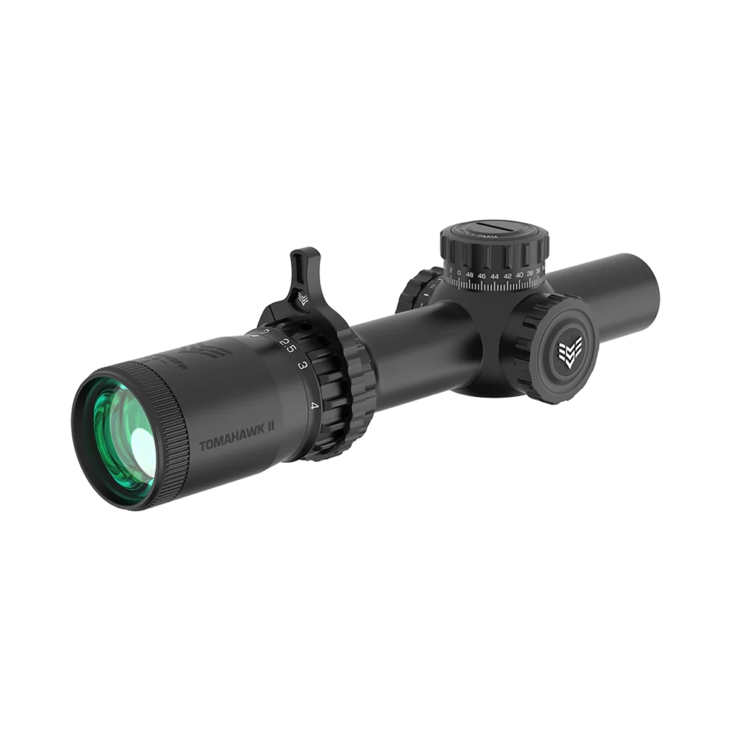 Swampfox Tomahawk II 1-4x24 SFP Riflescope - BDC Reticle