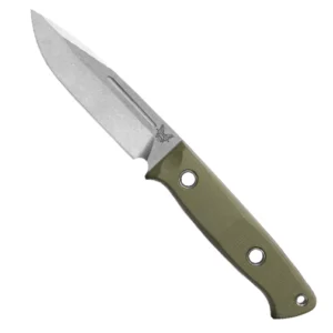 Benchmade 163-1 Bushcrafter S/E Fixed Blade Knife OD Green G10 - Stonewash
