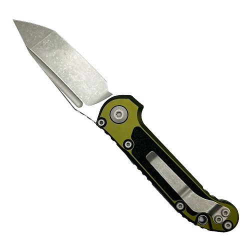 Microtech 1136-10APOD LUDT Gen III T/E Automatic Folding Knife OD Green - Apocalyptic