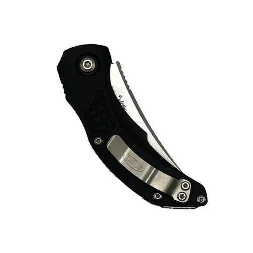 Microtech 268A-10 Brachial Trailing Point Automatic Knife Black - Stonewash