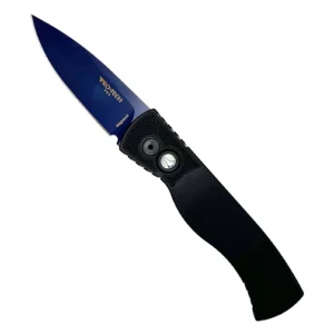 Pro-Tech Knives Tactical Response 2 S/E Automatic Knife Black - Sapphire Blue