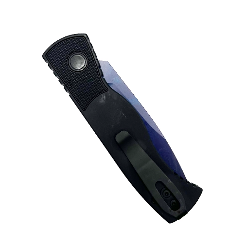 Pro-Tech Knives Tactical Response 2 S/E Automatic Knife Black - Sapphire Blue