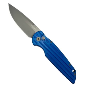 Pro-Tech Knives Tactical Response 3 S/E Automatic Folding Knife Blue - Bead Blasted