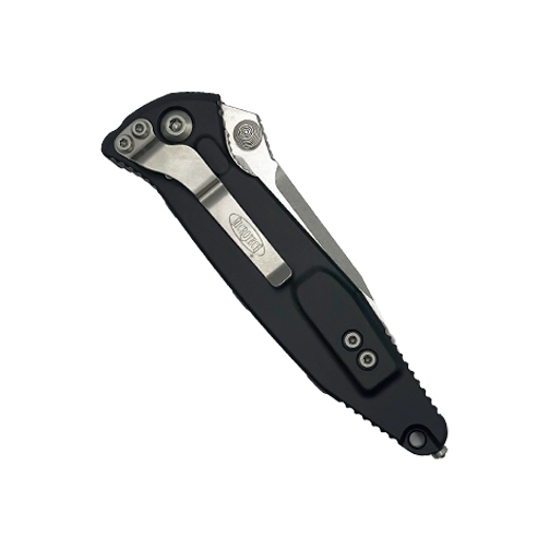 Microtech 160-11 SOCOM Elite S/E Partially Serrated Manual Knife Black - Stonewash