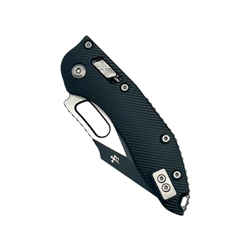 Microtech 169RL-2FL Stitch Spear Point Partially Serrated RAM-LOK Manual Folding Knife Black - Black