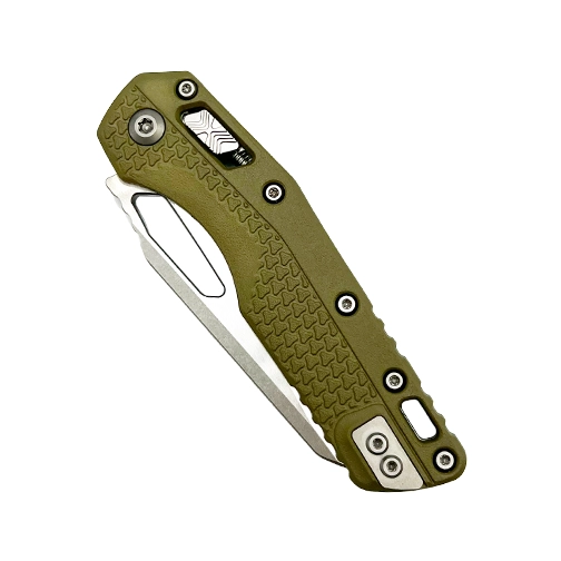 Microtech 210T-10PMOD MSI Sheepsfoot Manual Folding Knife Tri-Grip Polymer OD Green - Stonewash