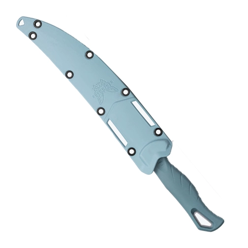 Benchmade 18010 Fishcrafter Tailing Point Fixed Blade Knife Depth Blue - Stonewash
