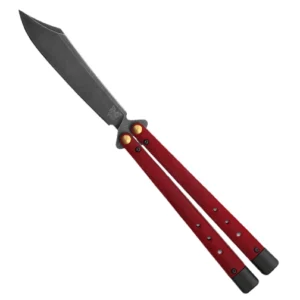 Benchmade 99BK-1 Necron Bali-Song Butterfly Knife Ruby Red - Black DLC Battlewash