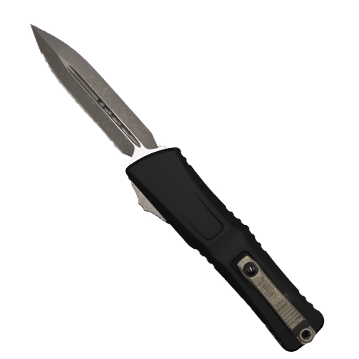 Microtech 1142-12AP Combat Troodon Gen III D/E Fully Serrated OTF Automatic Knife Black - Apocalyptic