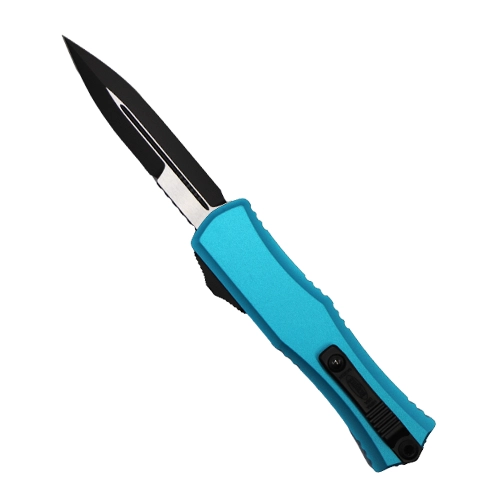 Microtech 1701M-1TQ Hera II Mini Bayonet OTF Automatic Knife Turquoise - Black