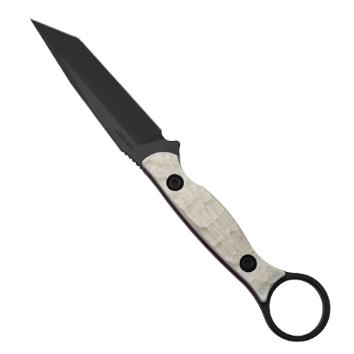Toor Knives Patriot Serpent T T/E Fixed Blade Knife Red/White/Blue G-10 - Smoke Black KG Gunkote