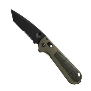 Benchmade 431SBK-1 Redoubt Partially Serrated T/E Folding Knife Ranger Green & Forest Green Grivory - Black