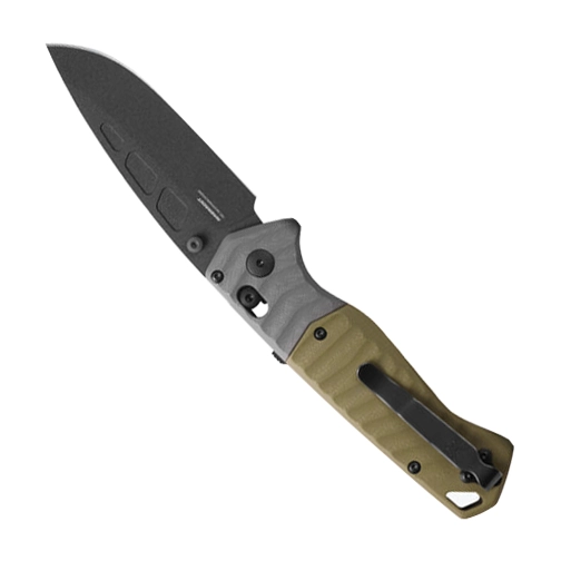 Benchmade 593BK PSK S/E Manual Folding Knife Gray & OD Green G10 - Cobalt