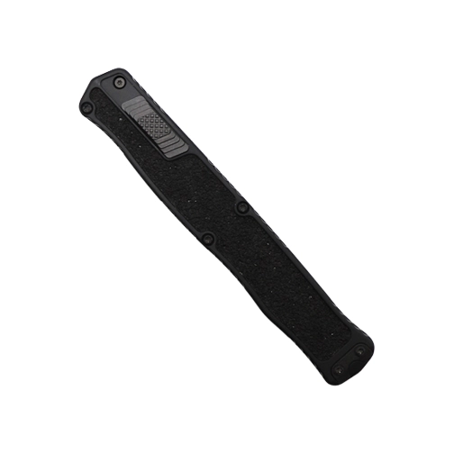Heretic Knives Cleric II D/E Fully Serrated OTF Automatic Knife Black - Black DLC