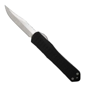 Heretic Knives Manticore S Bowie OTF Automatic Knife Black - Stonewash