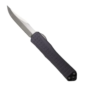 Heretic Knives Manticore S Bowie OTF Automatic Knife Gray- Stonewash