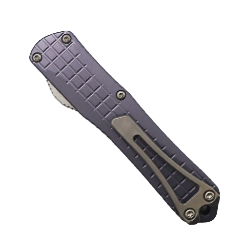 Heretic Knives Manticore S Bowie OTF Automatic Knife Gray- Stonewash