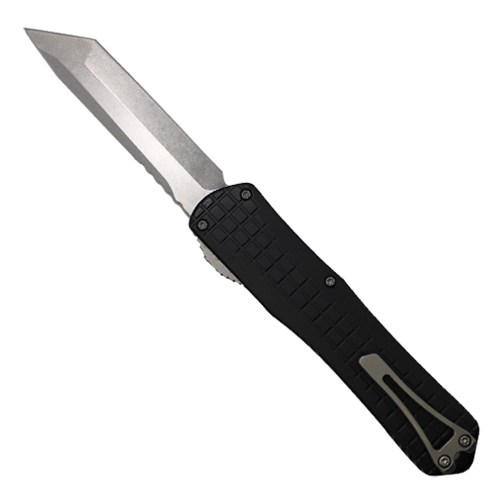 Heretic Knives H031F-2A Manticore X T/E OTF Automatic Knife Black - Stonewash