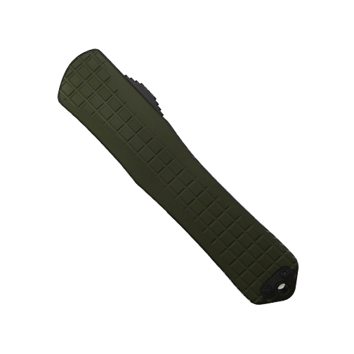 Heretic Knives Manticore X D/E Fully Serrated OTF Automatic Knife Green - Two Tone