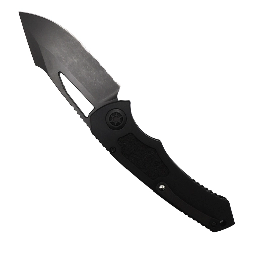 Heretic Knives Pariah S/E Partially Serrated Manual Folding Knife Black - Black